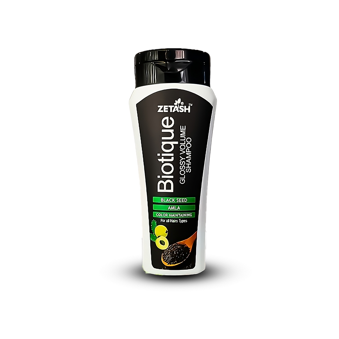 Zetash Biotique Glossy Volume Shampoo – Black Seed & Amla